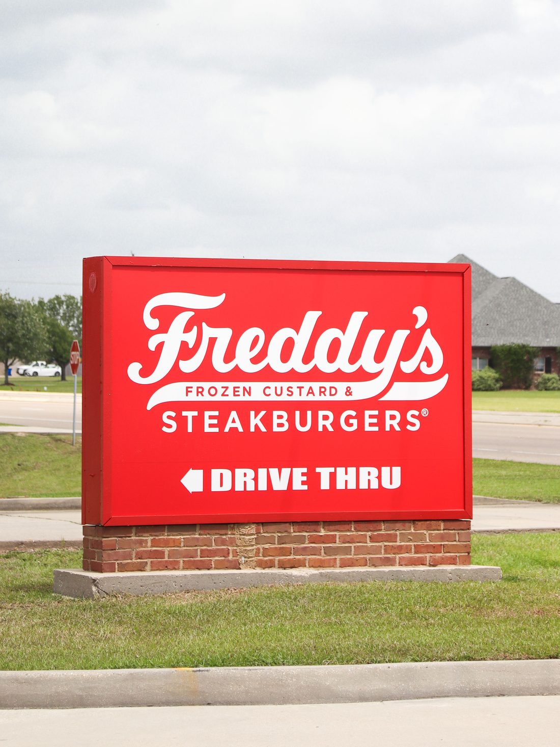 Freddy's drive-thru sign